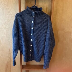 Women's Blue Turtleneck Sweater